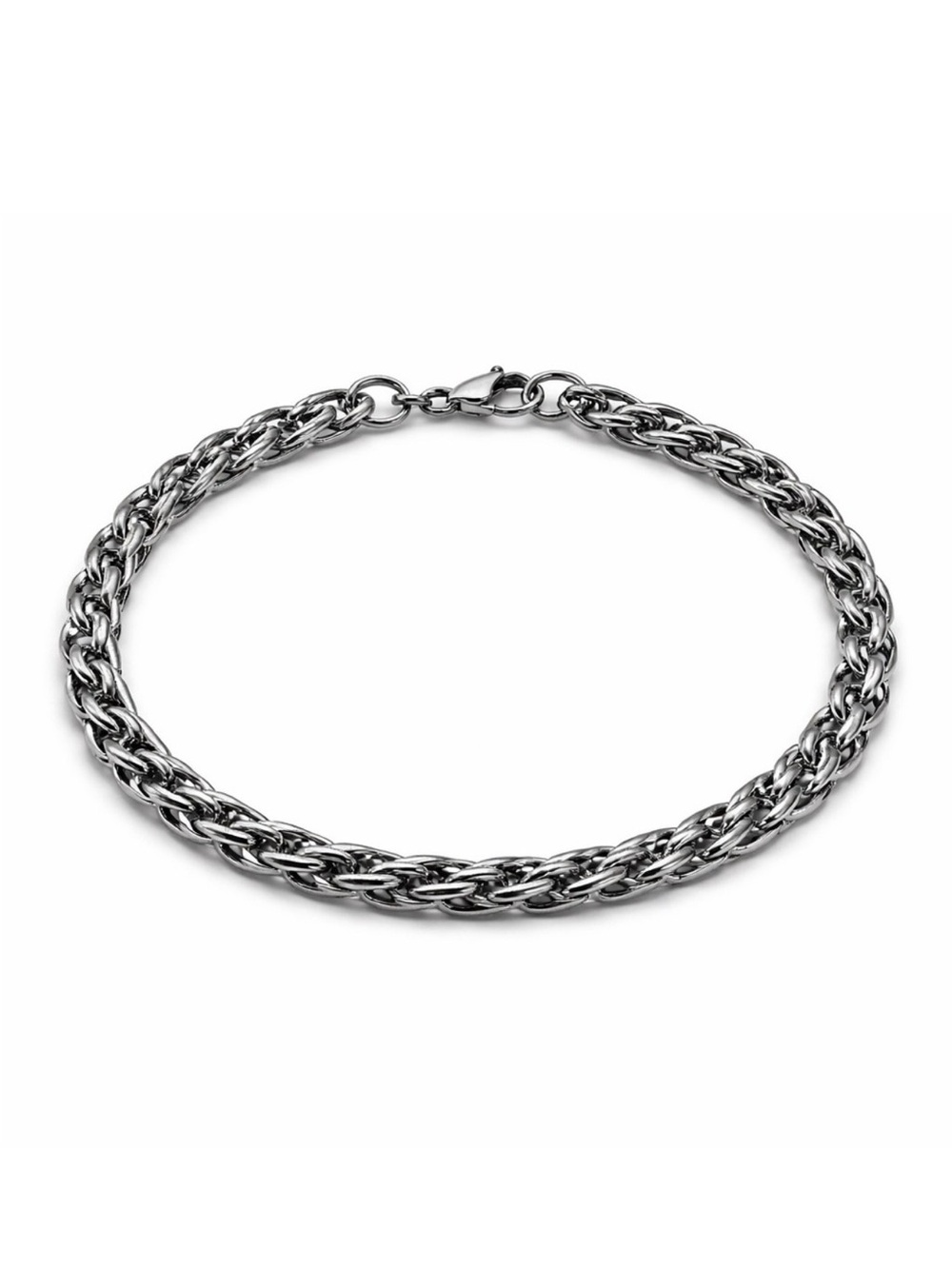 4mm | Silver | Wheat Chain Stainless Steel Bracelet
